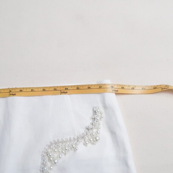H&M Embellished Beading Linen Skirt Size 14 - Picture 9 of 9